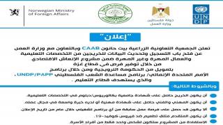 بتمويل الحكومة النرويجية:فتح باب تسجيل وتحديث بيانات خريجي عبر وزارة العمل ضمن مشروع الإنعاش الاقتصادي