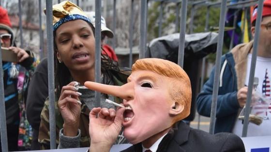 سجائر ماريخوانا للمتظاهرين ضد ترامب