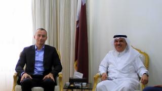 السفير العمادي يلتقي ملادينوف ويبحثا الأوضاع الإنسانية في قطاع غزة