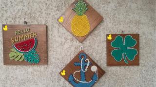 بالمسامير والخشب تنتج لوحاتها.. ويشتريها فنانو مصر